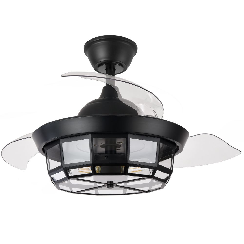 Ventilador de techo "tornado" con control remoto 3xE27 (18w motor dc 40db)