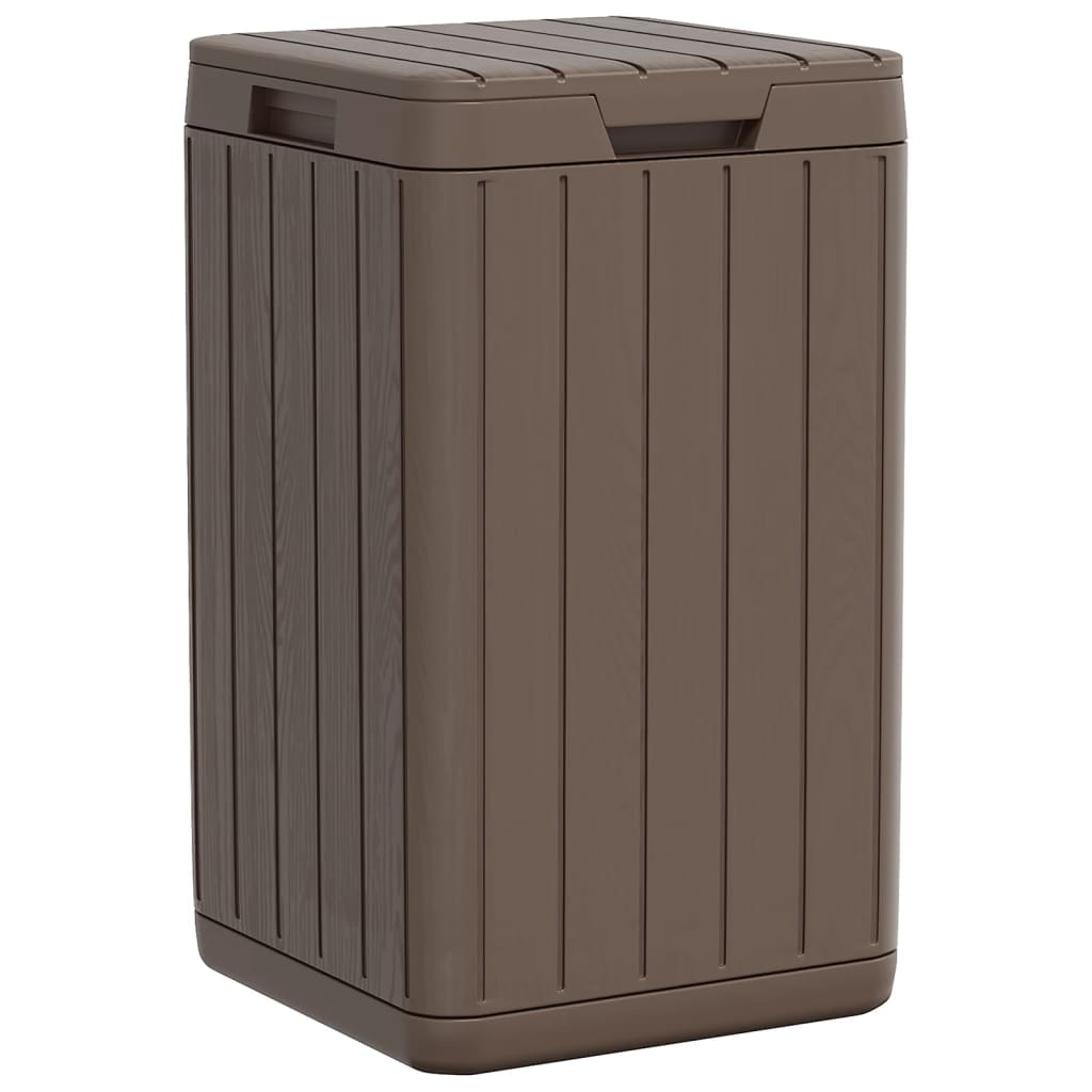 vidaXL cubo de basura de exterior pp marrón 38x38x65 cm