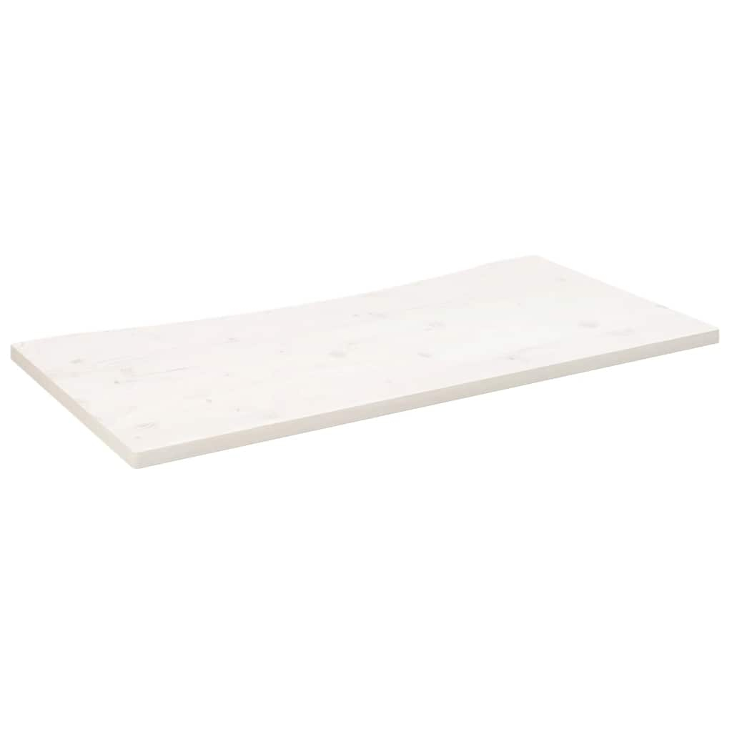 vidaXL tablero de escritorio madera maciza pino blanco 110x55x2,5 cm