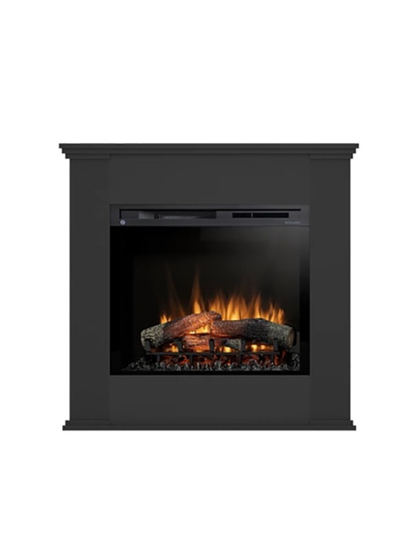 Chimenea eléctrica LED independiente negra kelia de 28