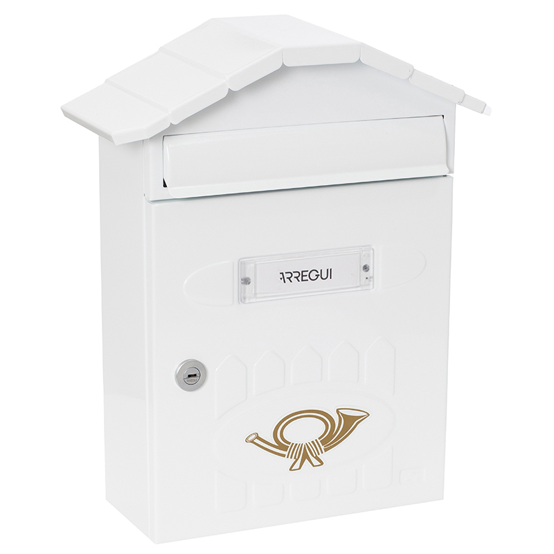 Arregui villa e5001 buzón exterior de acero, chapa gruesa y bisagras inox