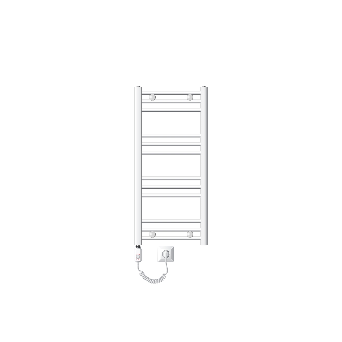 Radiador toallero eléctrico de baño 400x800mm blanco