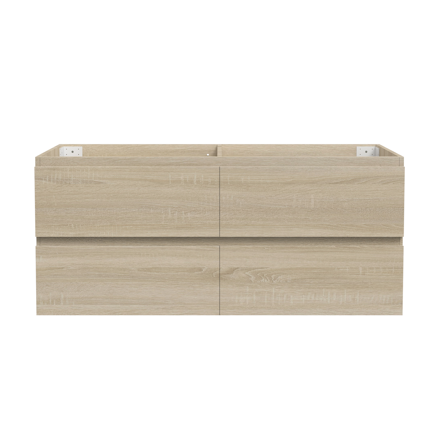 Mueble de baño aica 120 x 46 x 52 cm, roble, 4 cajones
