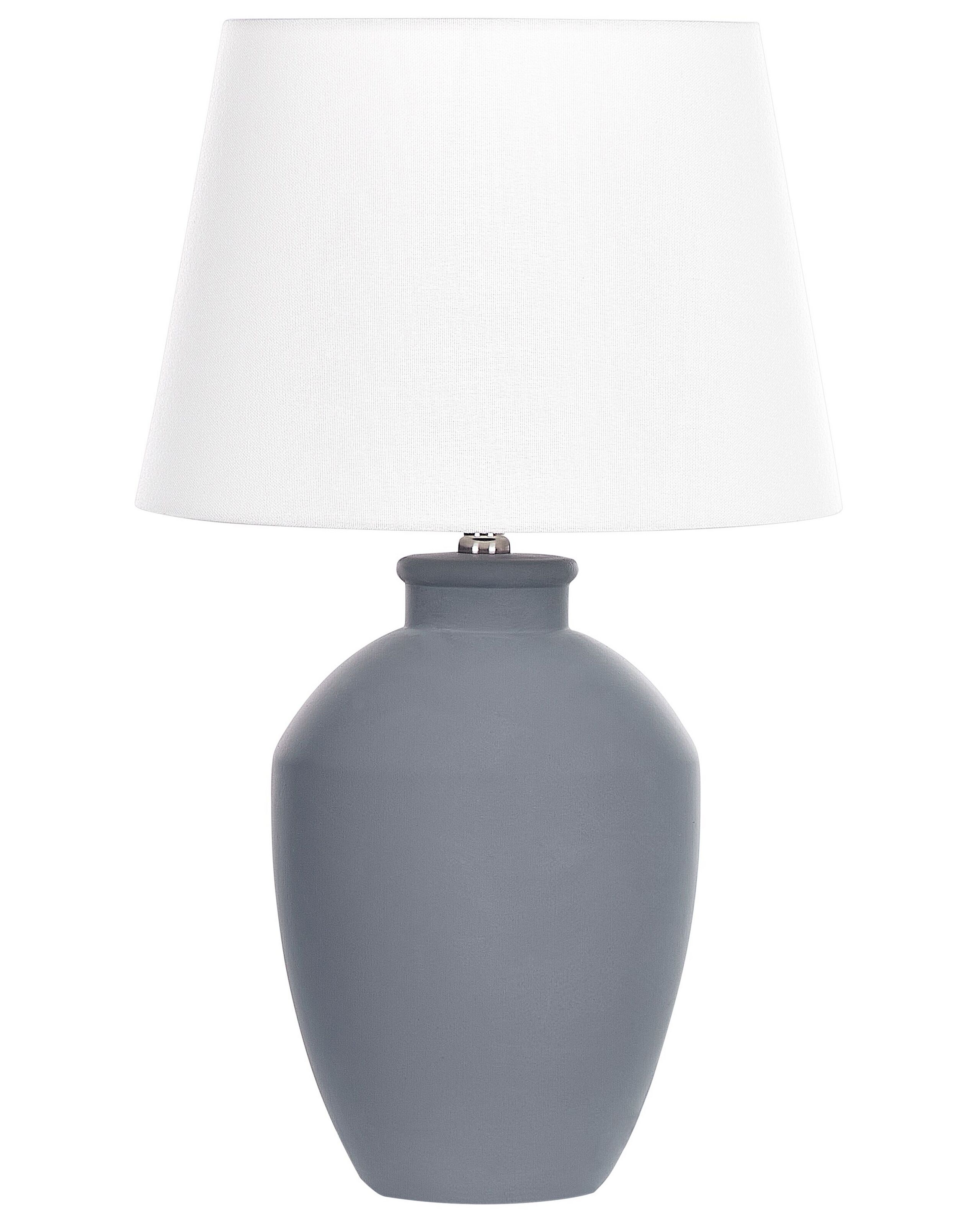 Lámpara de mesa arcos cerámica gris