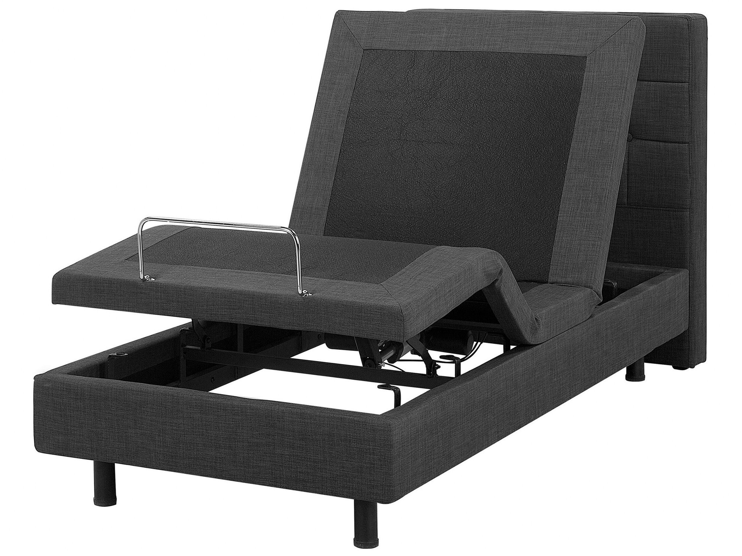 Cama ajustable tela duke 80 x 200 cm gris oscuro