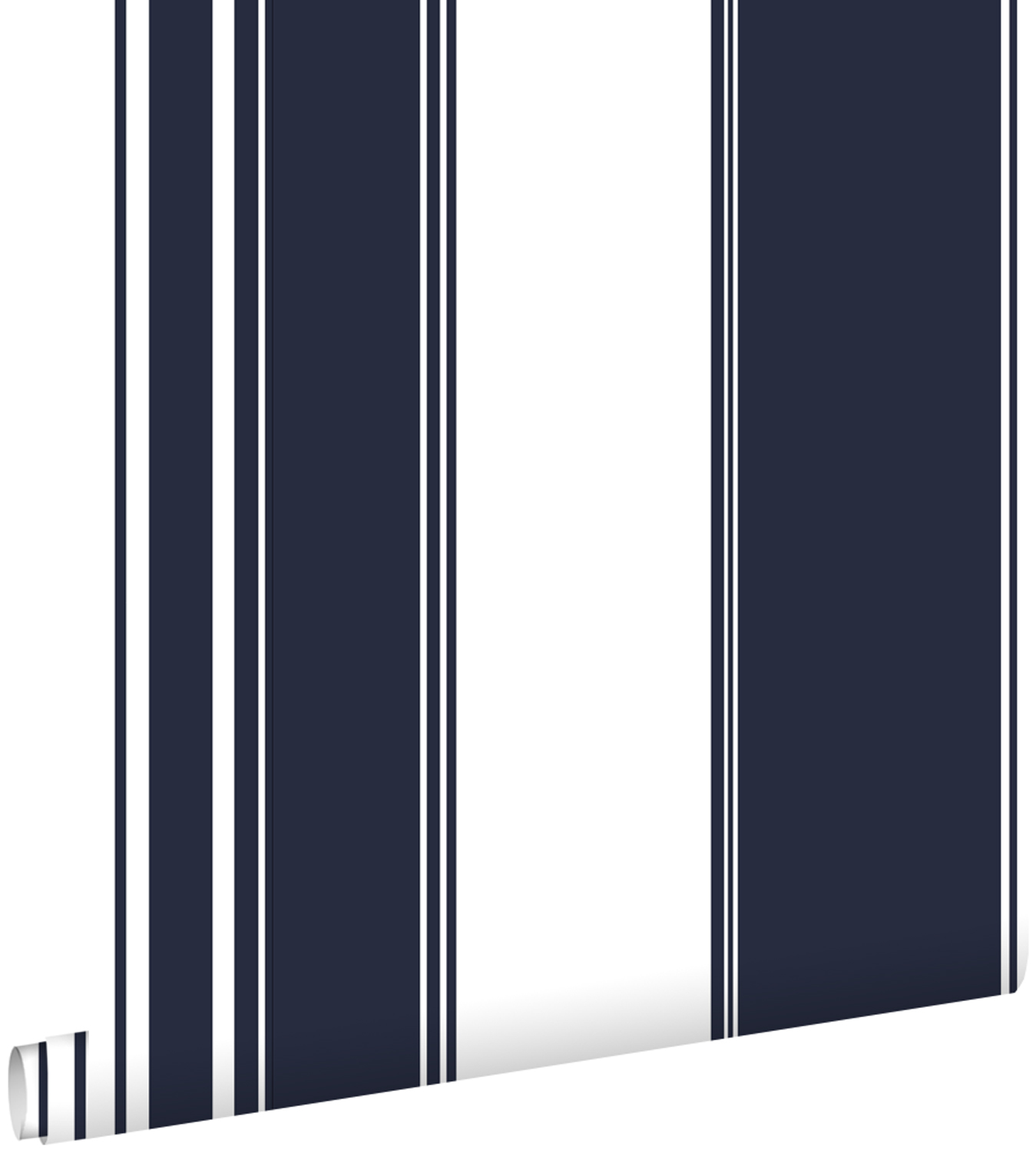 Estahome papel pintado rayas azul marino - 53 cm x 10.05 m - 136417