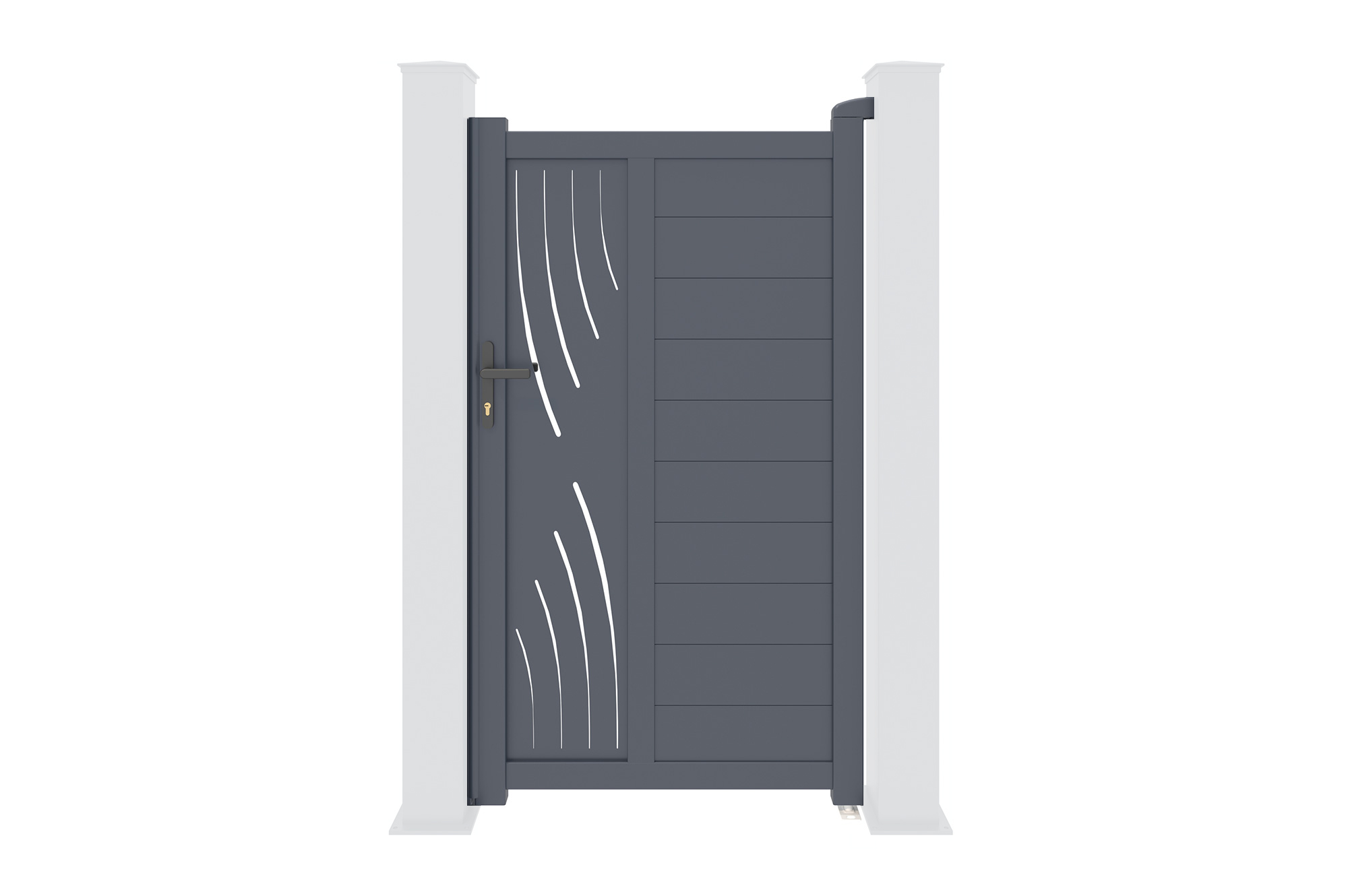 Puerta peatonal gris veleta 1m a.180cm