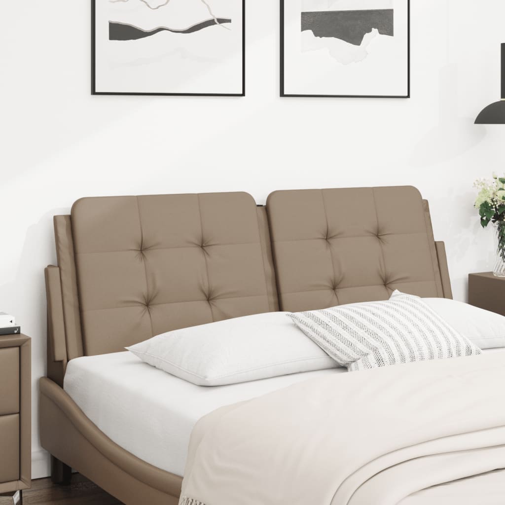 Cabecero de cama acolchado cuero sintético capuchino 140 cm eso5681