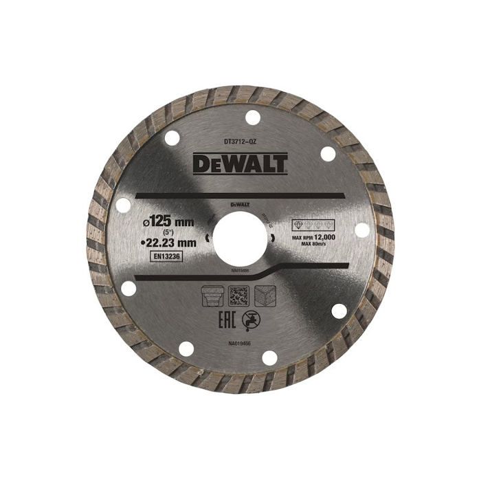 Discos turbodiamantados - Dewalt - 125mm ø - segmentos diamantados sinteriz