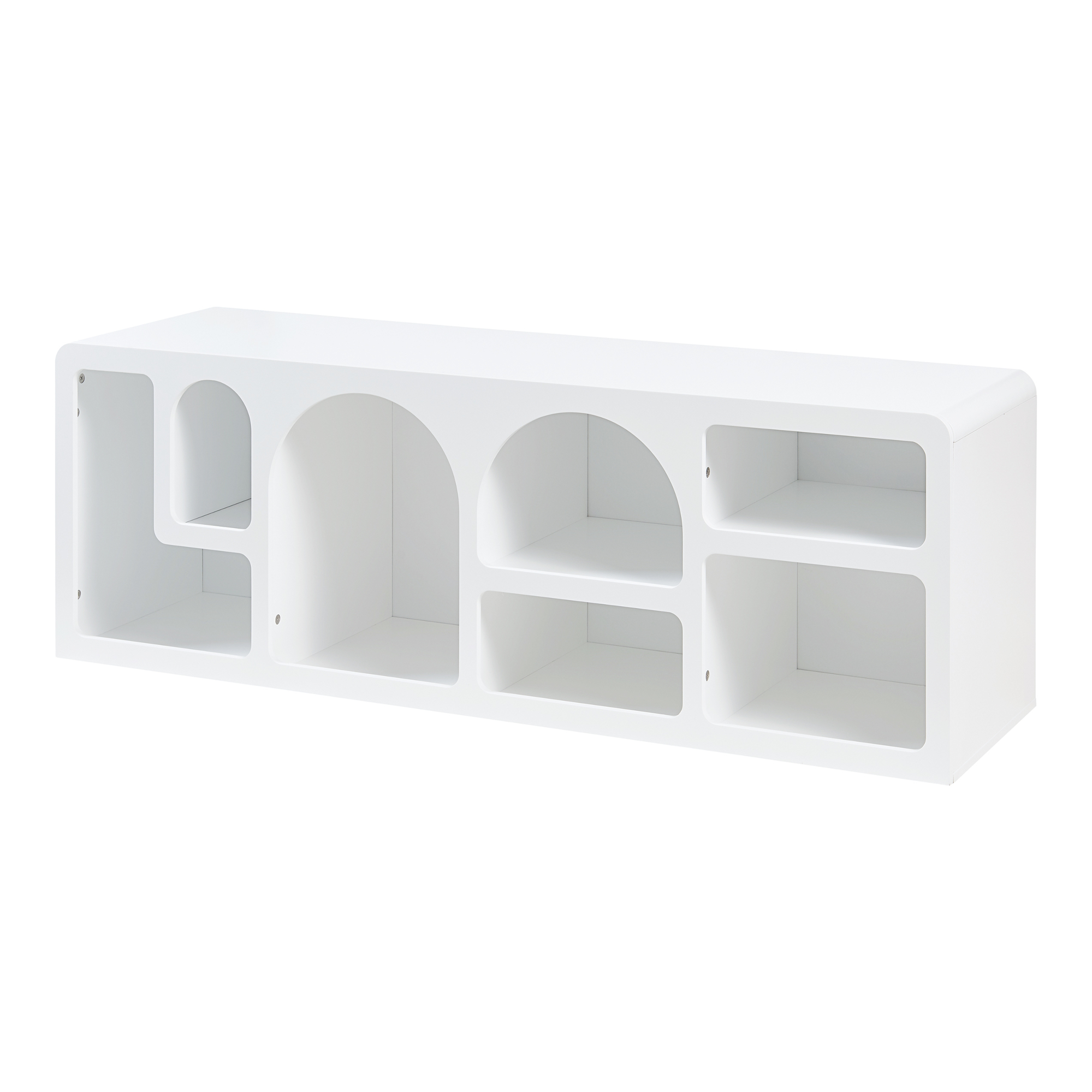 Mueble de tv vågå mdf 140x40x48 cm - blanco [en.casa]