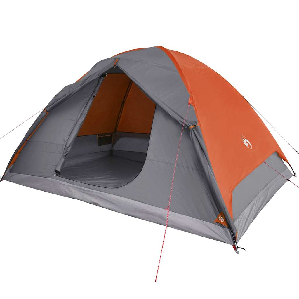 vidaXL tienda de campaña iglú para 6 personas impermeable naranja