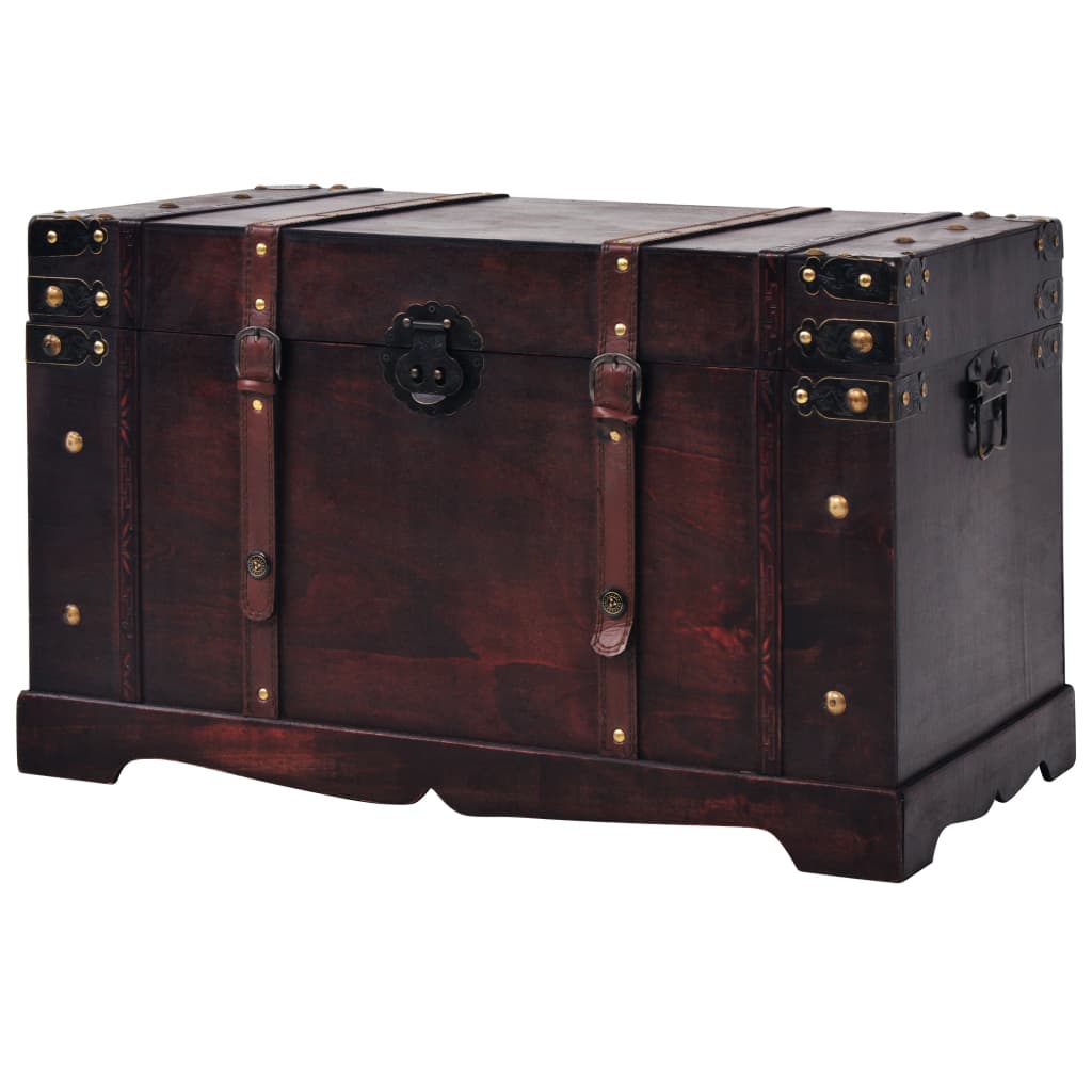 vidaXL baúl vintage de madera 66x38x40 cm