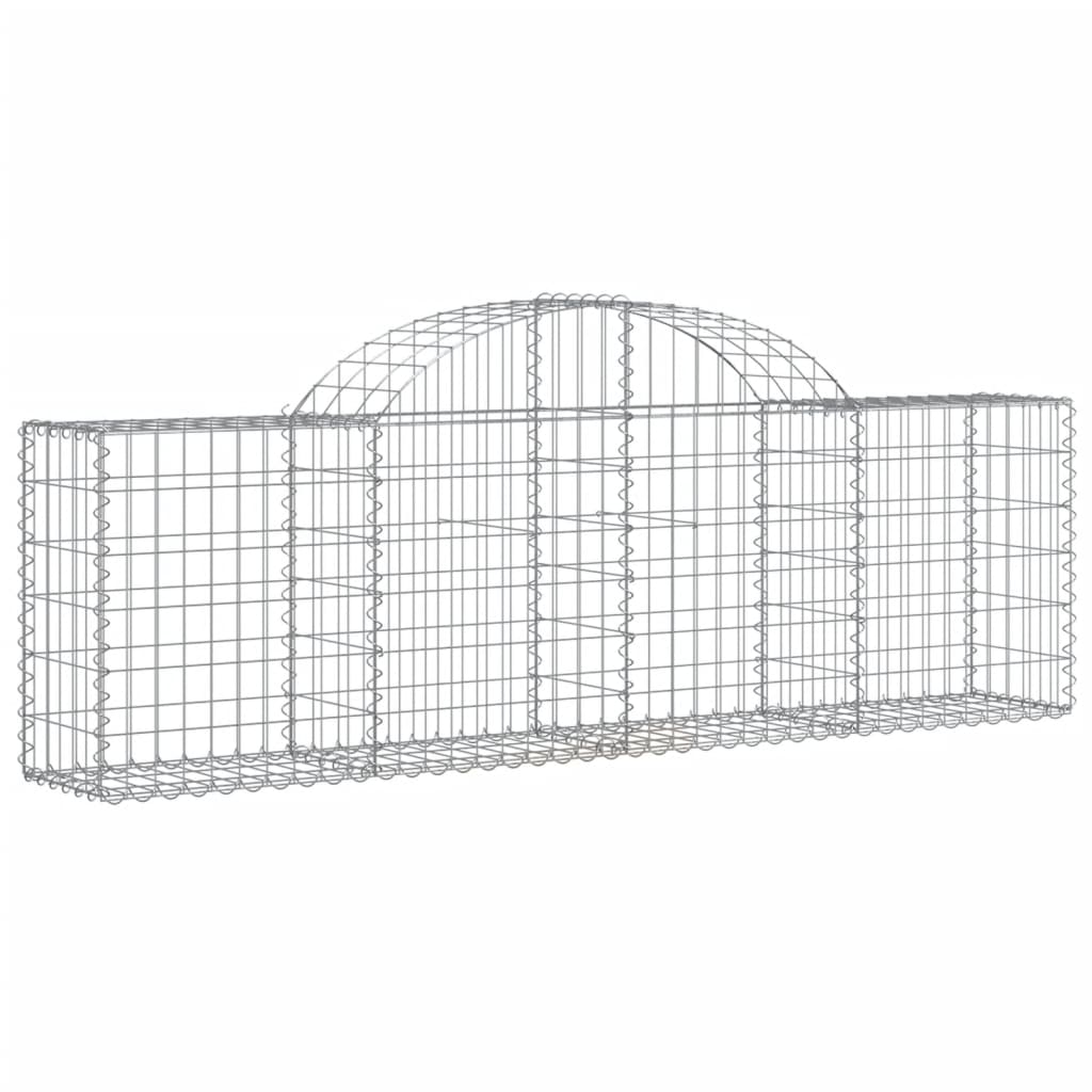 vidaXL cestas de gaviones 11 uds forma de arco hierro 200x30x60/80 cm