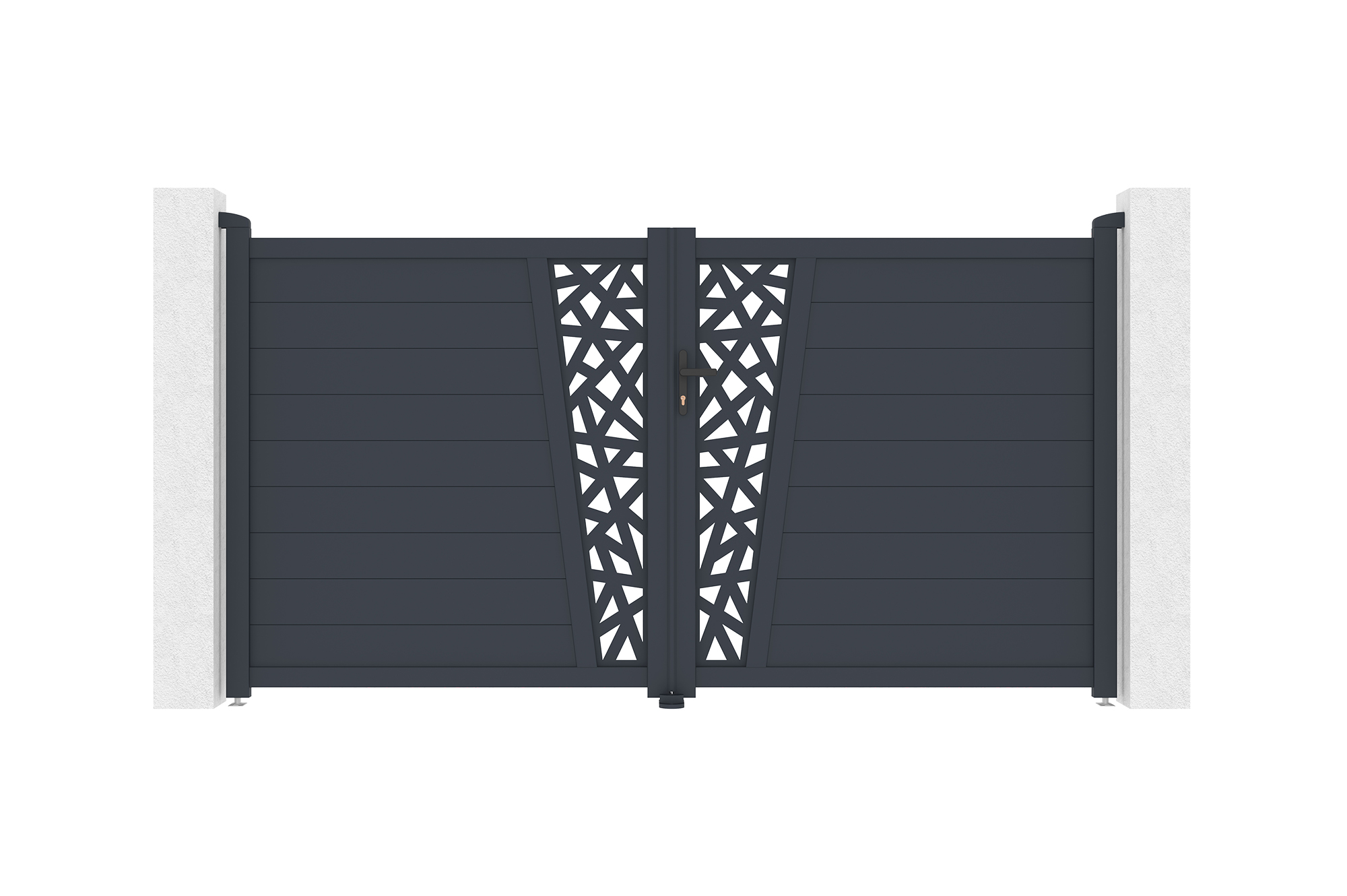 Puerta batiente 3 m cervina ruivo h.160cm alu gris + motor b150