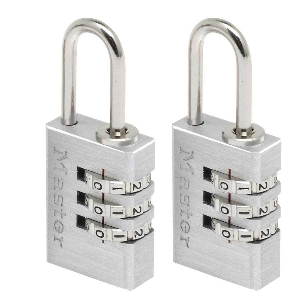 Pack 2 candados aluminio 20mm masterlock combinación