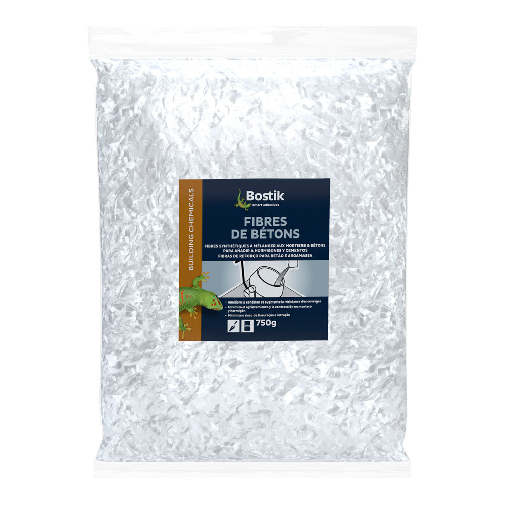 Fibras de refuerzo para hormigón 750 gr bostik