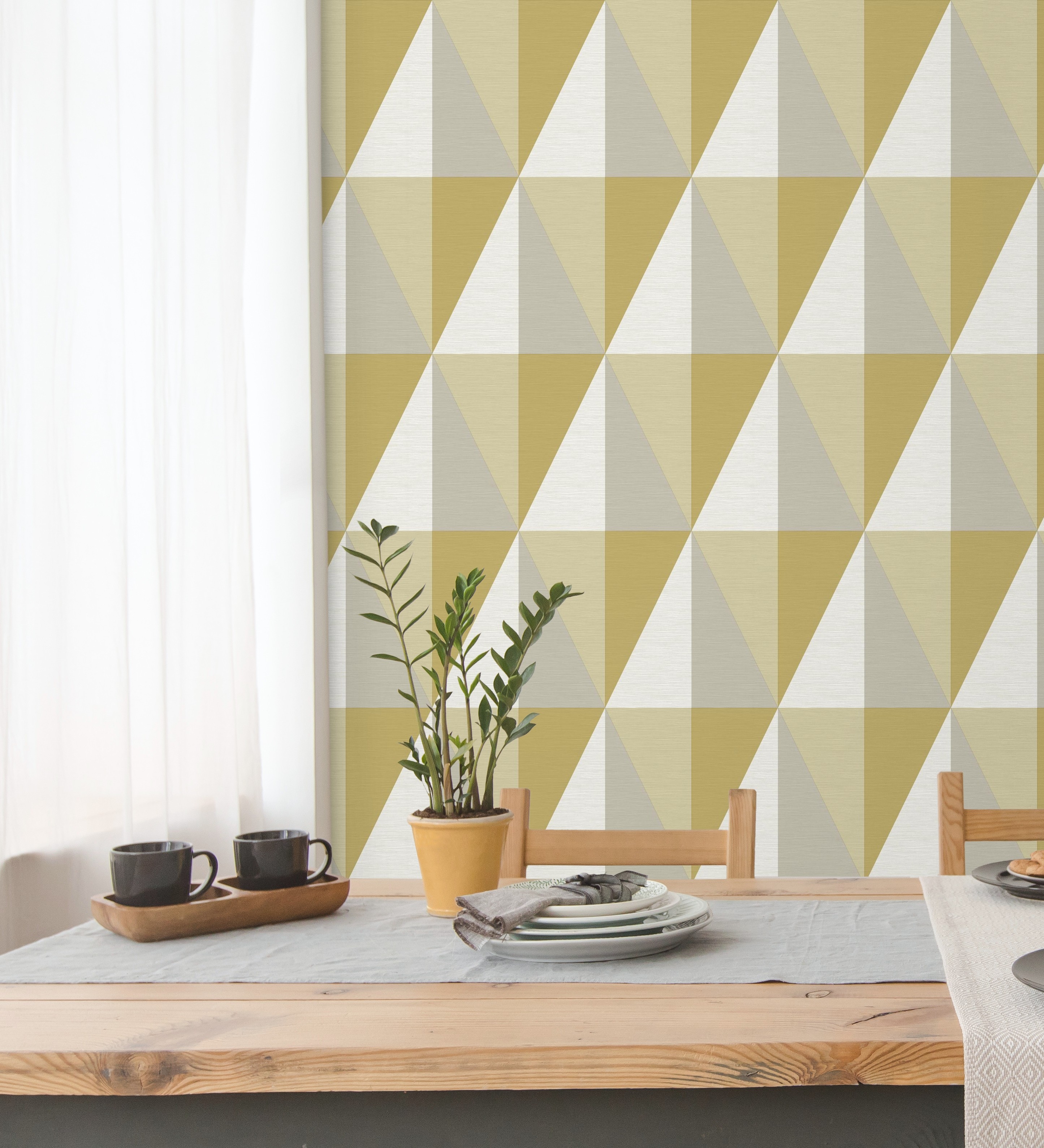 Papel pintado gaulan moderno de rombos grandes textura relieve 5.23m²