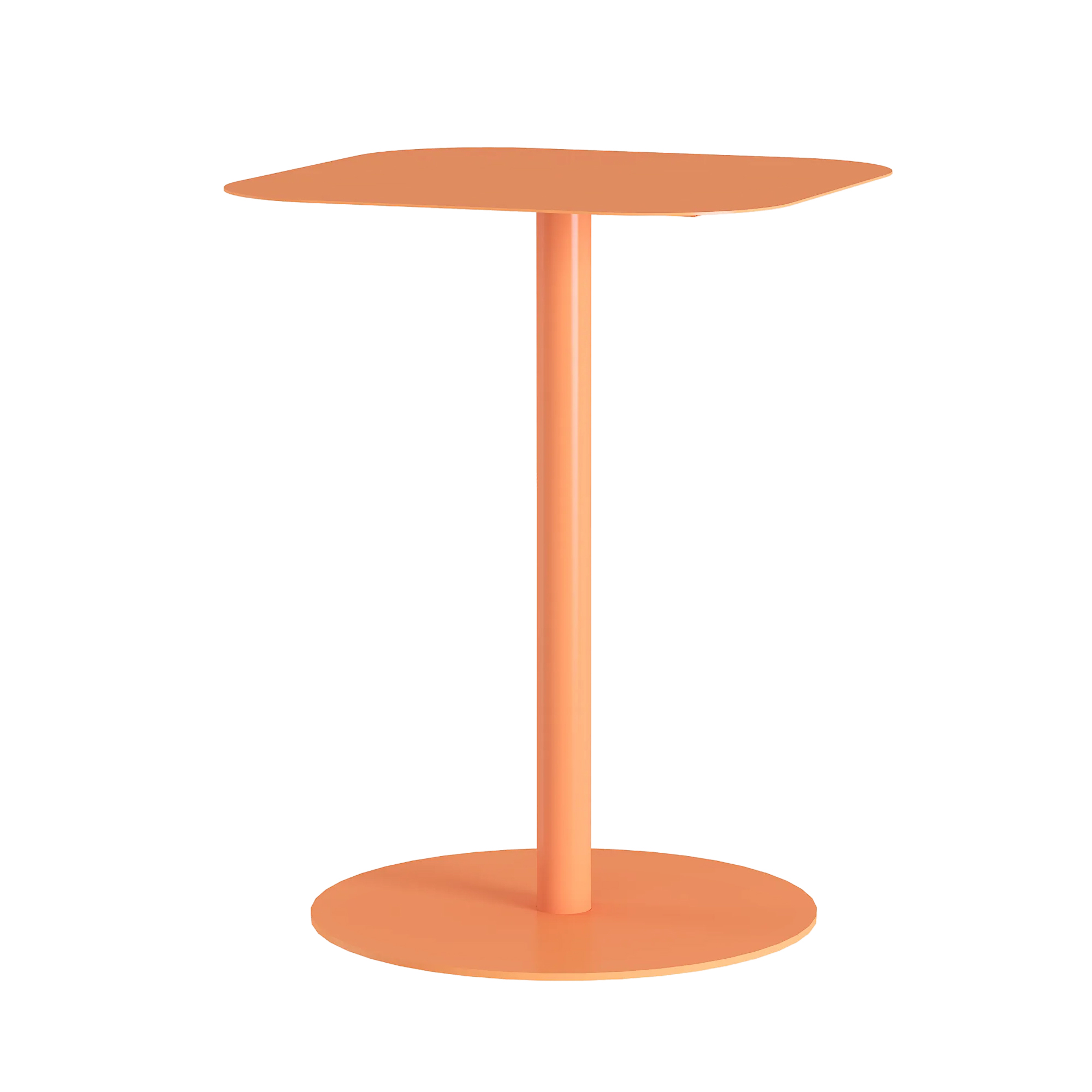 Mesa auxiliar nastätten cuadrada interior/exterior metal 50x40x40cm naranja