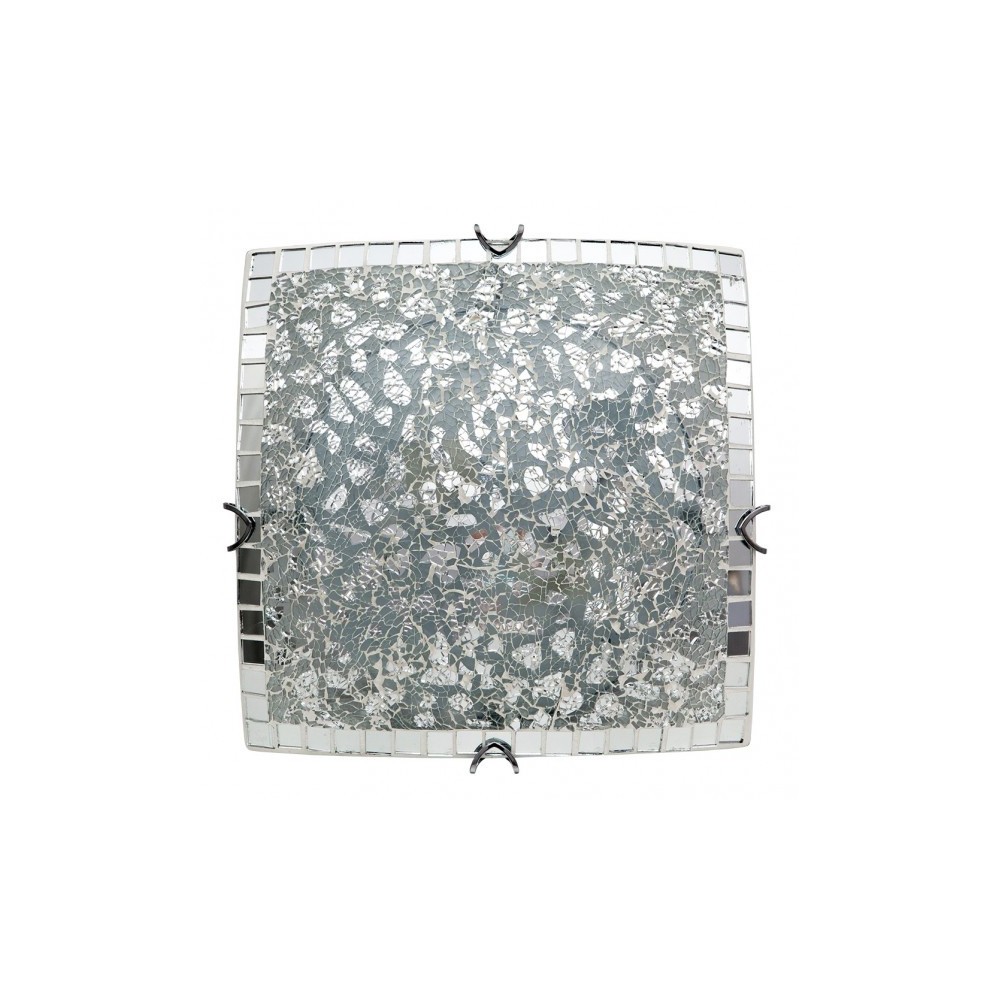 Plafon cuadrado tenor 3xE27 cromo mosaico 10x40x40 cm