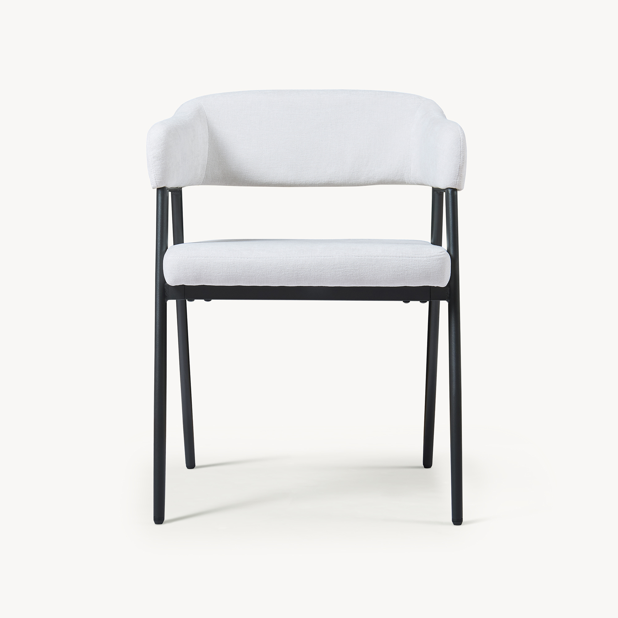 Juego de 4 sillas de comedor kohlmand tela acero 77x59x55cm gris claro