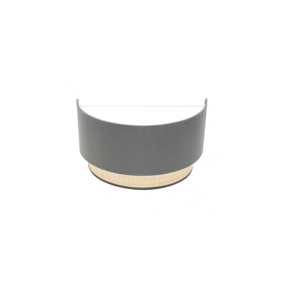 Aplique kandy 1xE27 natural/gris 17x30x15 cm