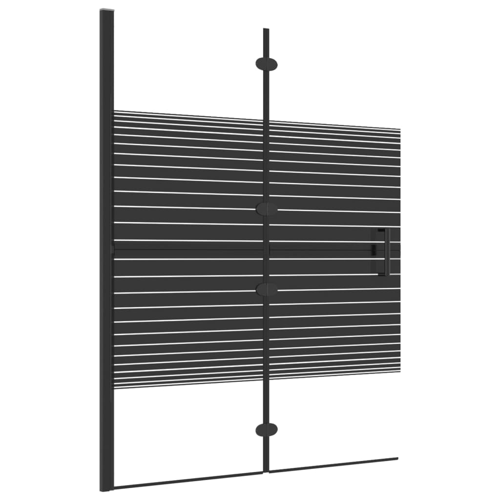 vidaXL mampara de ducha plegable esg negro 100x140 cm