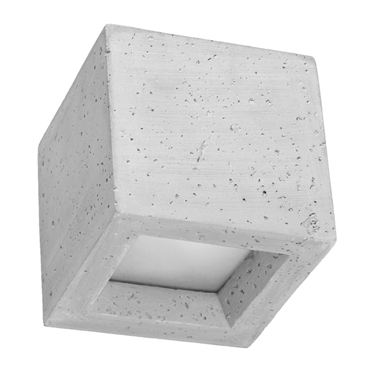 Lámpara de pared leo 1 gris hormigón/vidrio 12x10x12cm