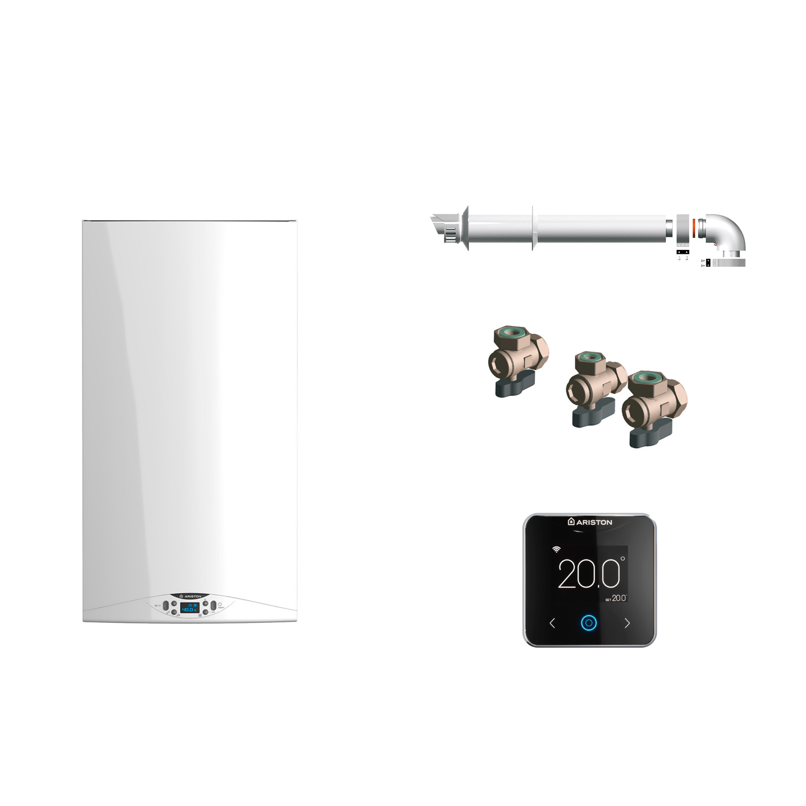Caldera de condensación, Ariston, hs premium 24 + termostato + accesorios