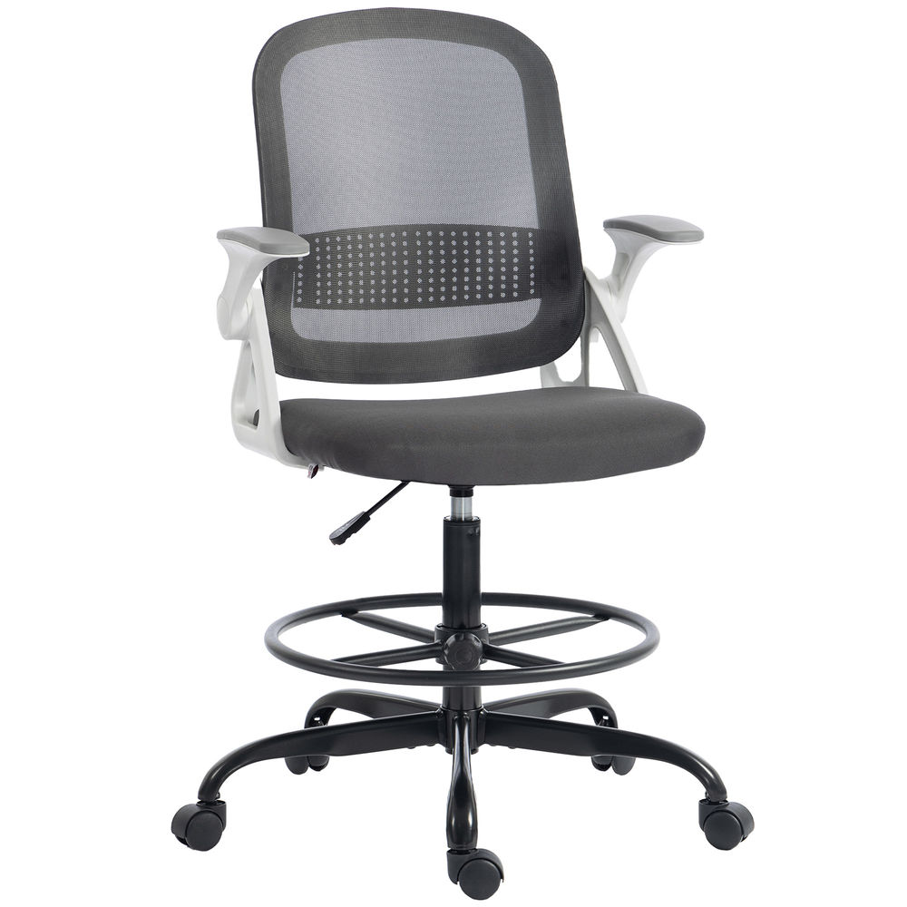 Silla de oficina 58x63x126 cm malla color gris Homcom