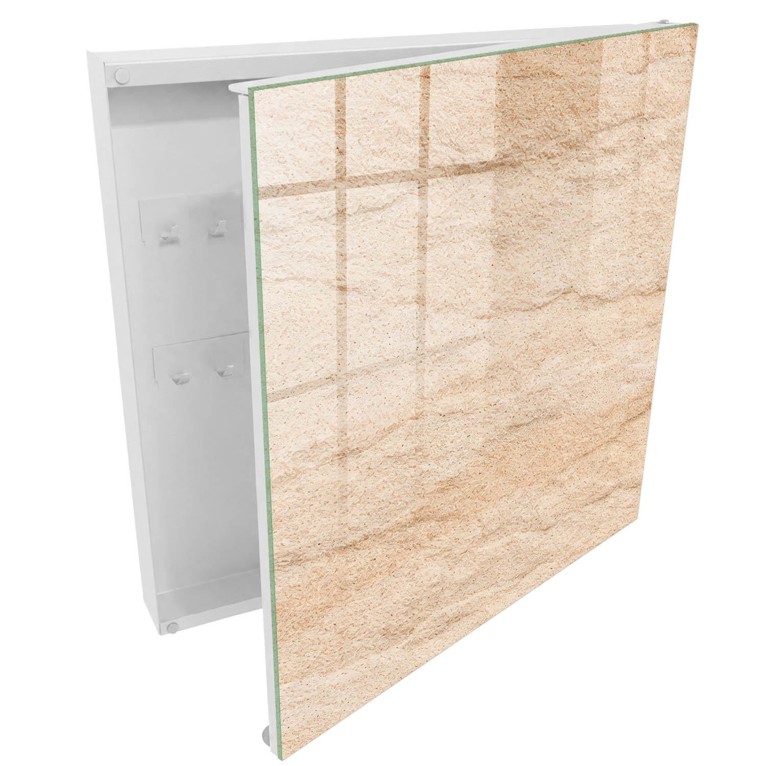 Armario llaves de pared 30x30x5, apertura derecha blanca