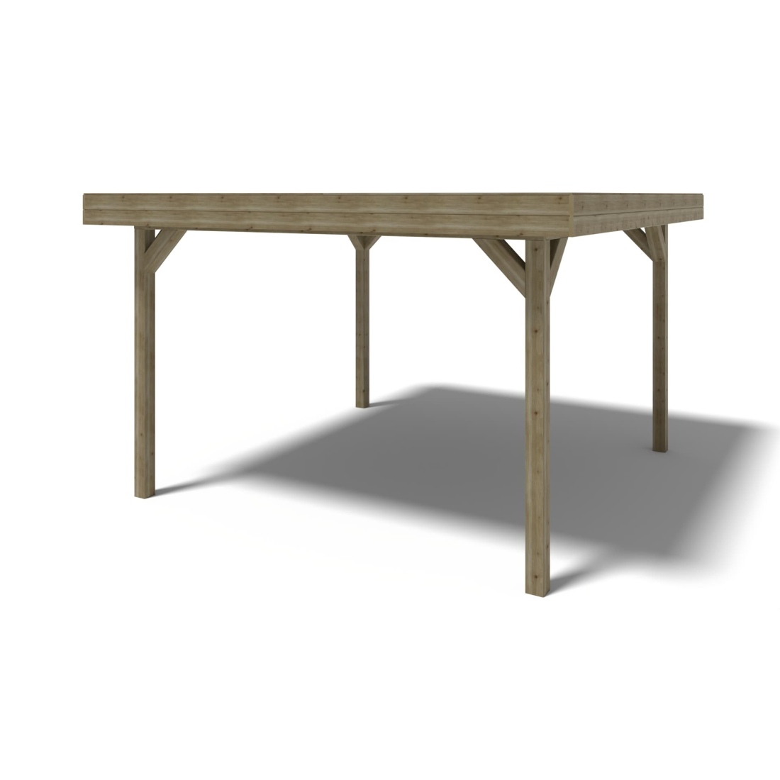 Pérgola de jardín 4.04x4.04 m - impregnada - alt24