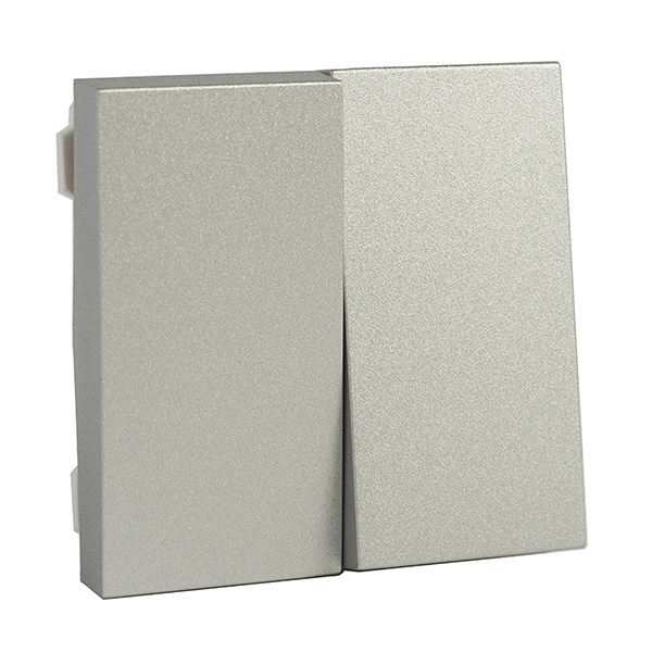 Doble conmutador 2 módulos New Unica Aluminio Schneider