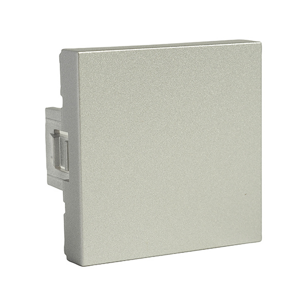 Tapa ciega 2 módulos New Unica Aluminio Schneider