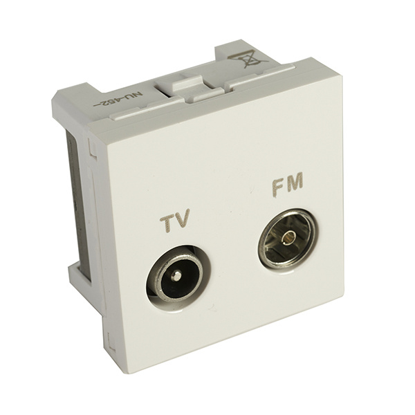 Toma final tv/fm serie final New Unica Blanco Polar Schneider