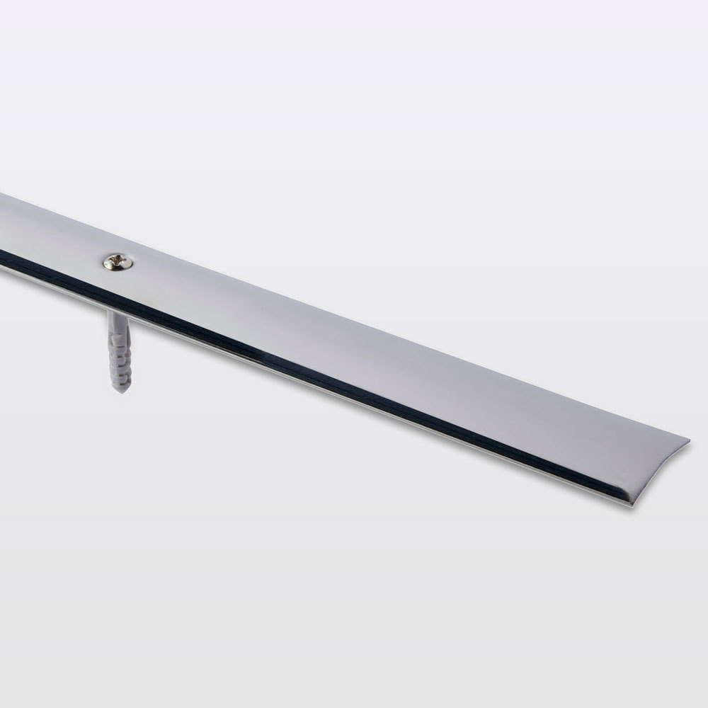 Perfil de unión curvo acero inoxidable 93 cm cromado