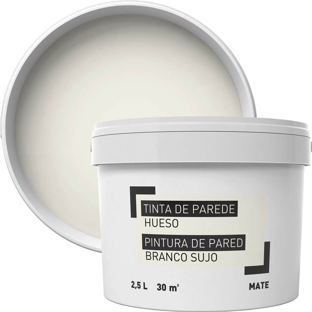 Pintura para paredes blanco roto 2,5 l
