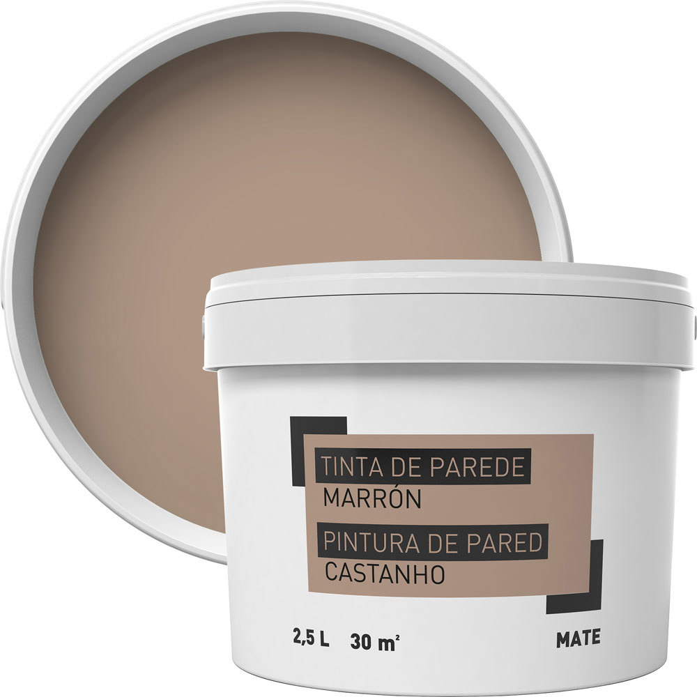 Pintura para paredes marrón 2,5 l