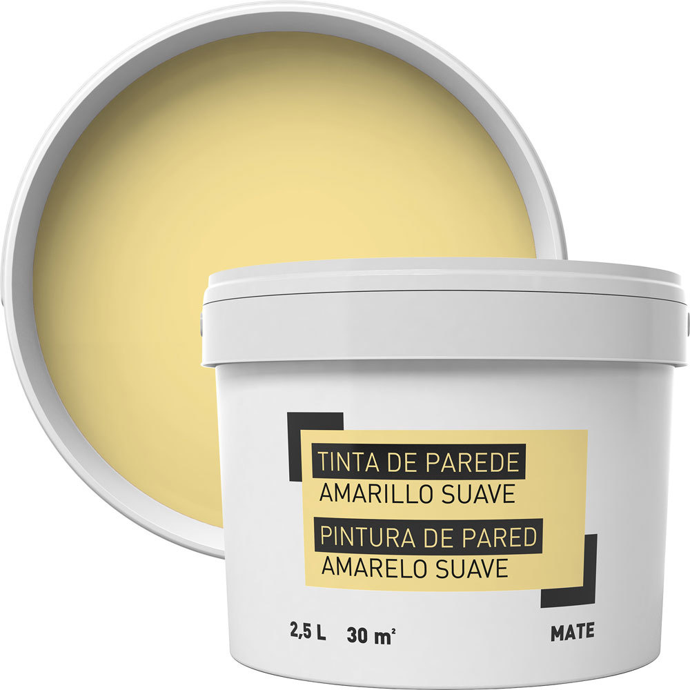 Pintura para paredes amarillo suave 2,5 l