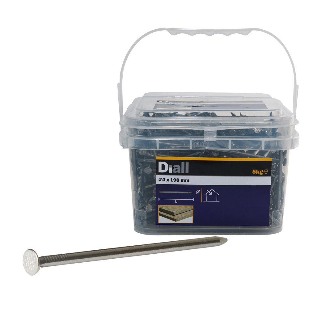 Clavo cabeza plana 4x90 mm diall 5 kg