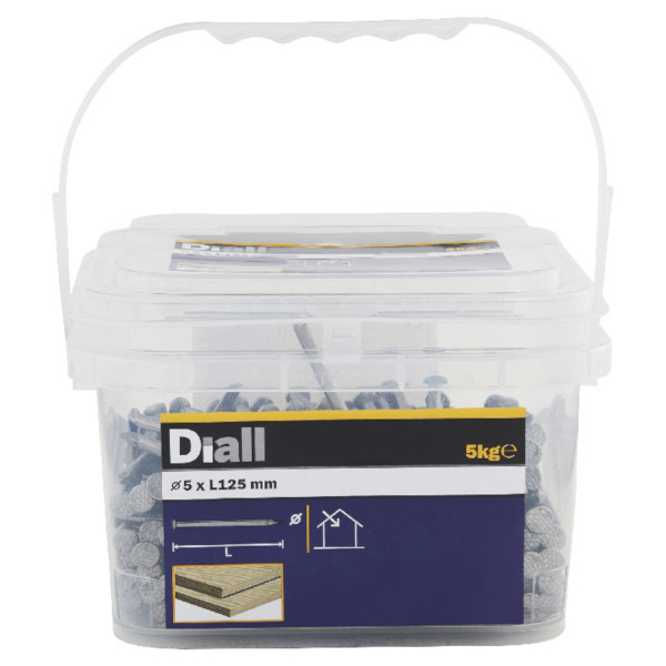 Clavos cabeza plana 5x125 mm 5 kg diall
