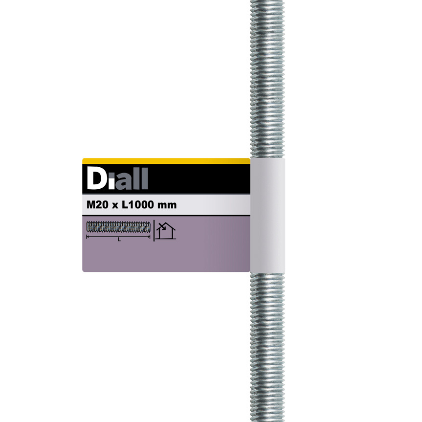 Varilla roscada de acero 1 m x ø 20 mm