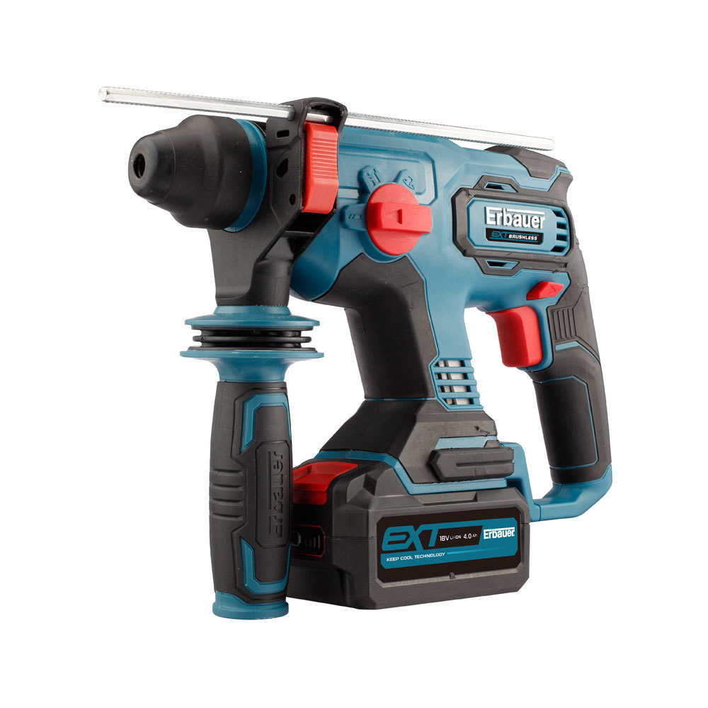Martillo perforador 18V SDS+ brushless batería 4Ah Erbauer