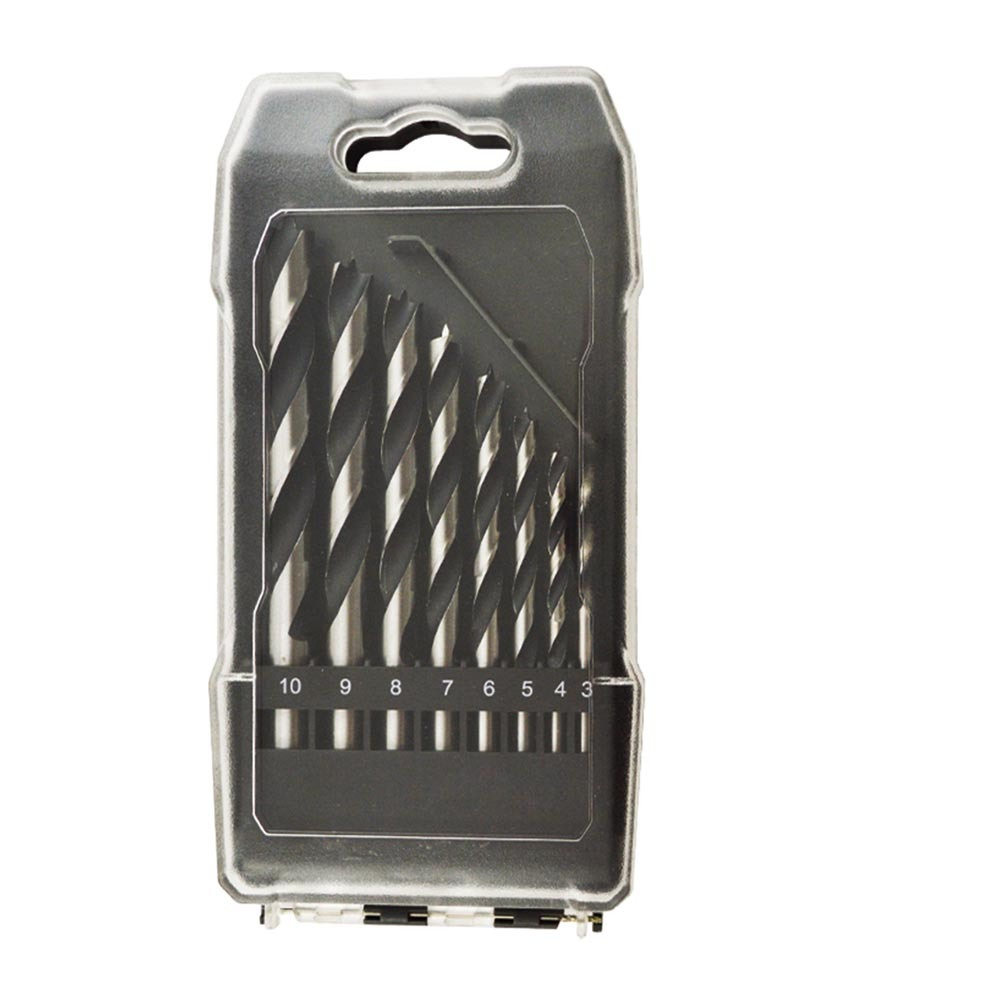 Juego 8 brocas para madera 3 puntas universal fit