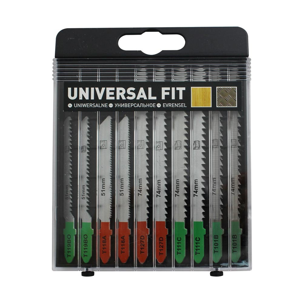 Set 10 hojas sierra de calar en t madera y metal universal fit