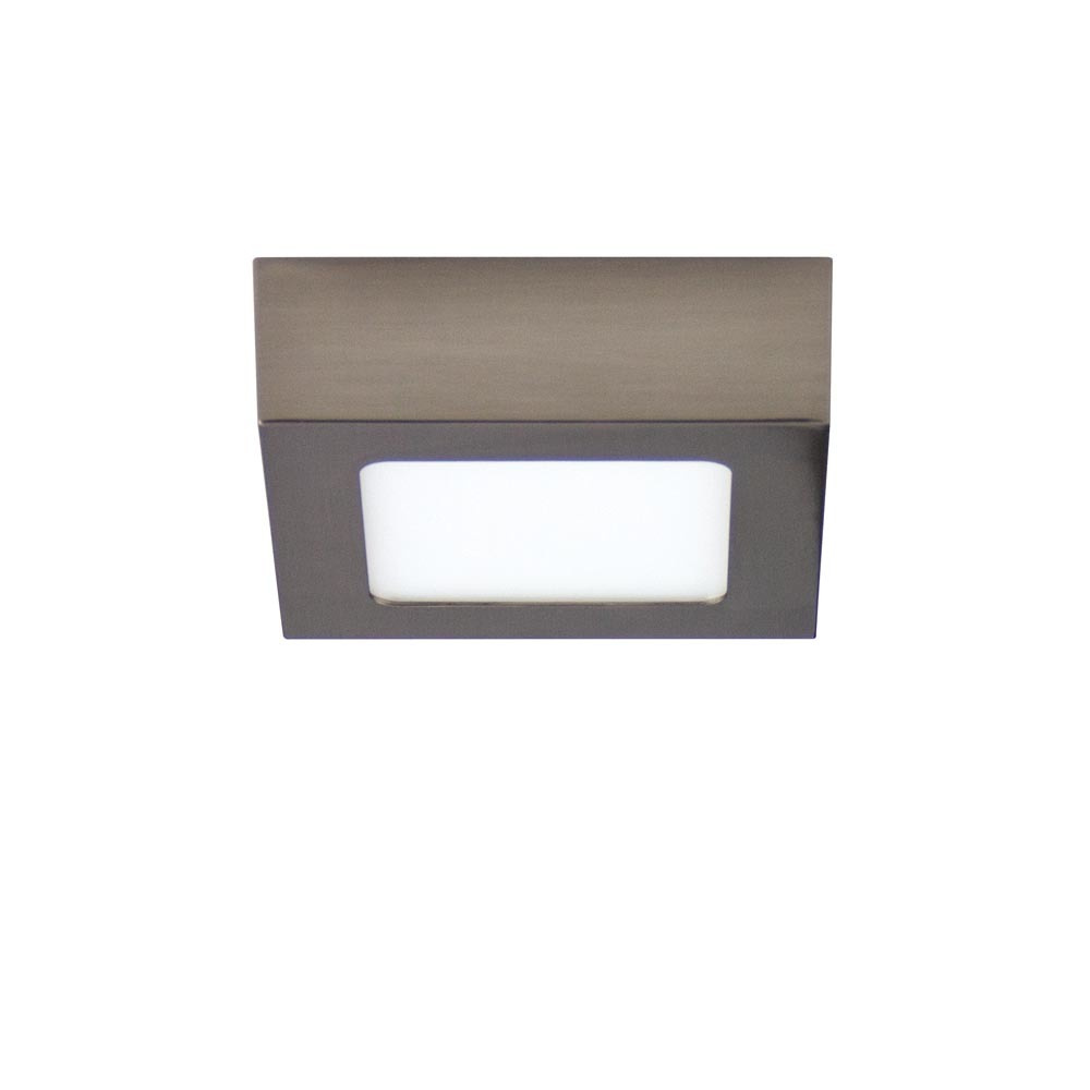 Plafón led 9,8 w cuadrado cromo