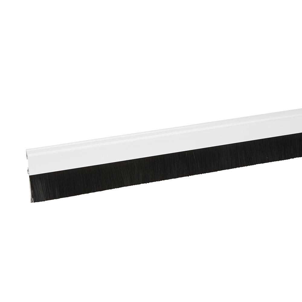 Burlete bajo puerta aluminio y cepillo 45 mm x 1 m diall blanco