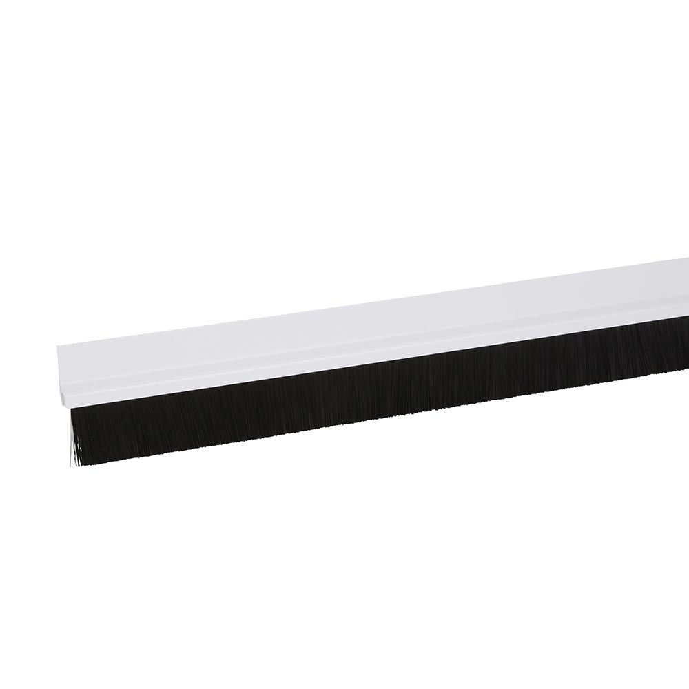 Burlete bajo puerta pvc con cepillo 50 mm x 1 m blanco
