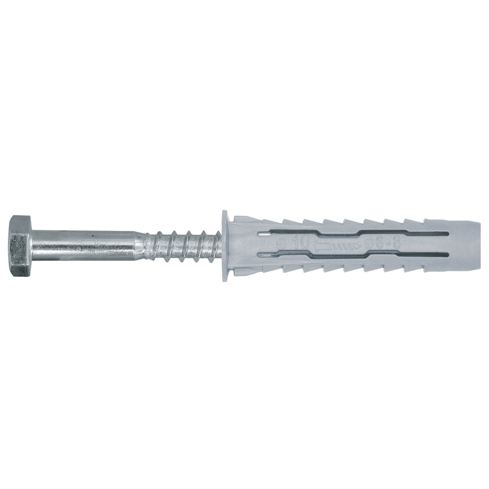 Pack 2 tacos multimaterial con tornillo hexag. diall 14 x 75 mm