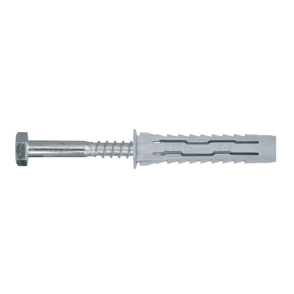 Pack 20 tacos multimaterial con tornillo hexag. diall 12 x 60 mm