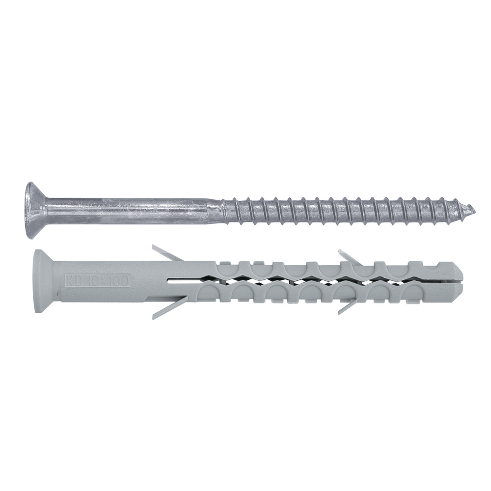 Pack 6 tacos largo con tornillo torx diall 10 x 120 mm